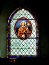 thierache - fortified church of wimy - stained plass window