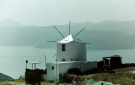 milos 1988 - trips on and around milos - an operational windmill with houses