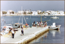 milos 1988 - trips on and around milos - pier at milos for the boat to kimolos 