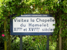 France 2022 - Sign: Visitez la chapelle du Hamelet